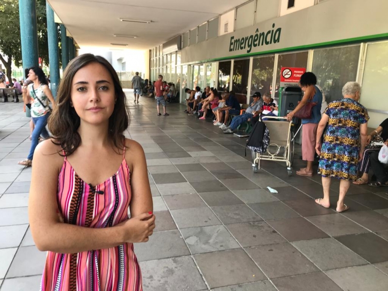 Bruna Oliveira esteve no Hospital de Clínicas, um dos locais preparados para conter o coronavírus
