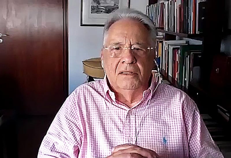 Assessoria do governador de São Paulo divulgou vídeo com a fala do ex-presidente FHC