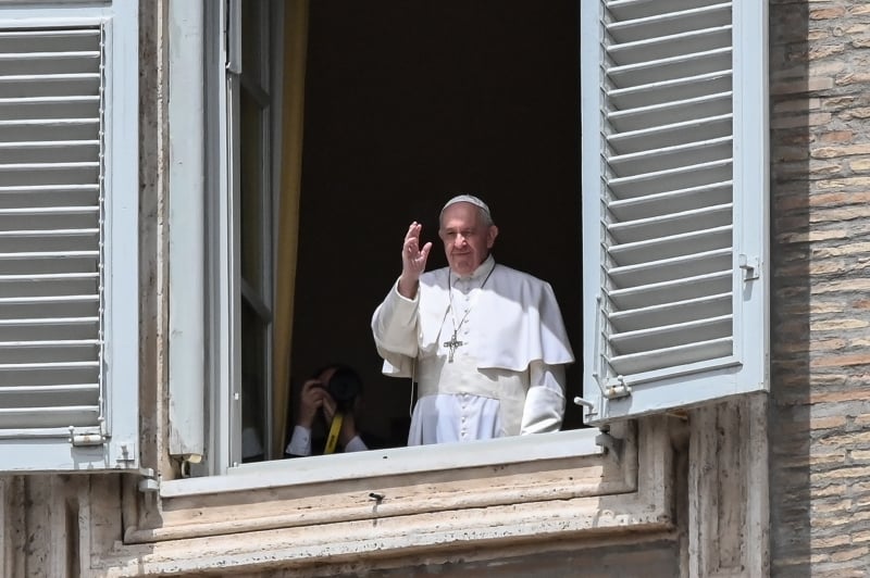 Papa Francisco deu sua benção da janela do Palácio Apostólico neste domingo