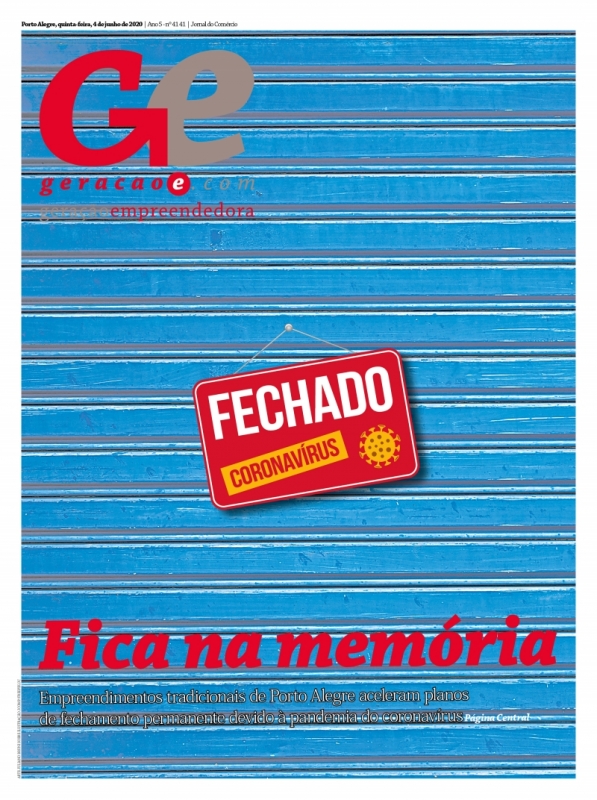 Capa do GE do dia 04 de junho de 2020 Foto: REPRODUÇÃO/JC