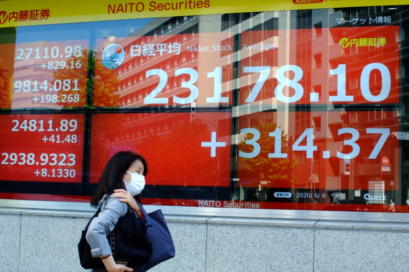 O índice japonês Nikkei liderou as perdas na Ásia, com queda de 2,31% em Tóquio, a 28.771,07 pontos