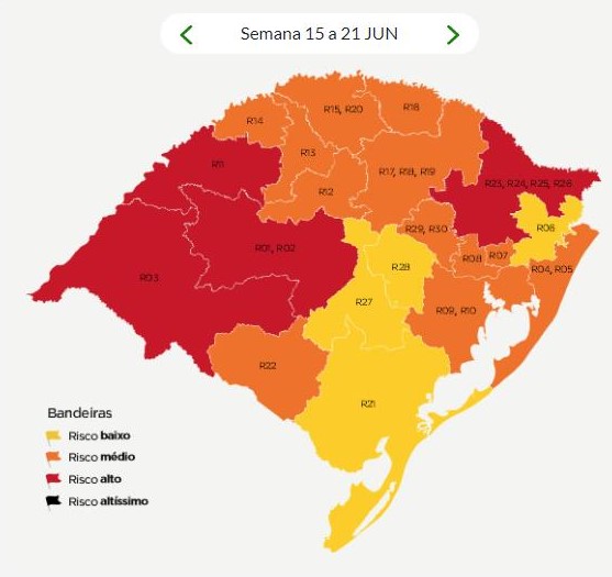 Coronavirus Atualizacao Volta A Trazer Bandeira Vermelha Ao Mapa Do Distanciamento No Rs