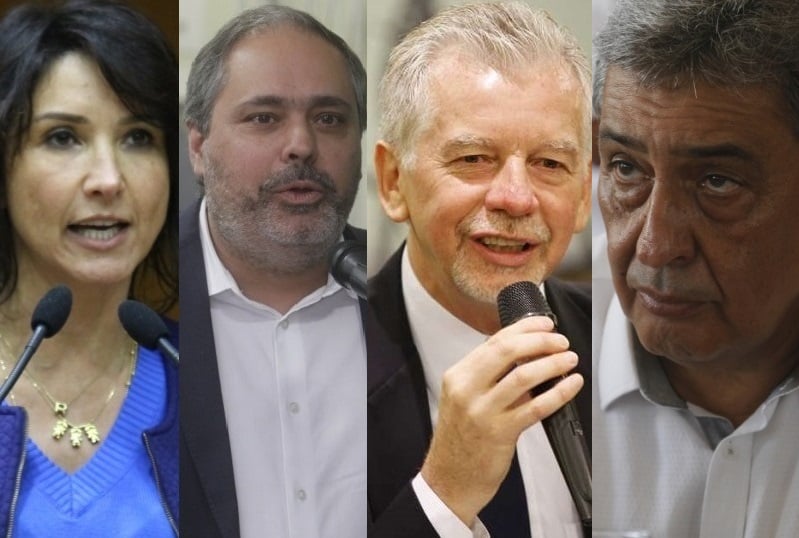Comandante Nádia, Gustavo Paim, Fortunati e Sebastião Melo debateram projetos para a Capital