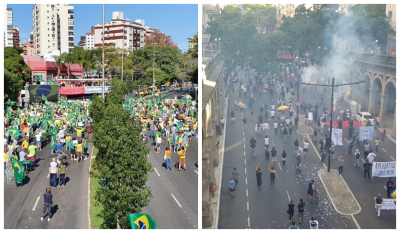 Ações mobilizaram centenas de pessoas no bairro Moinhos de Vento e no Centro