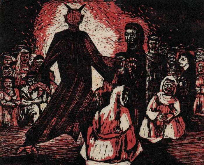 Zoravia Bettiol ilustrou em xilogravuras e desenhos a lápis a Salamanca do Jarau nos anos 1950