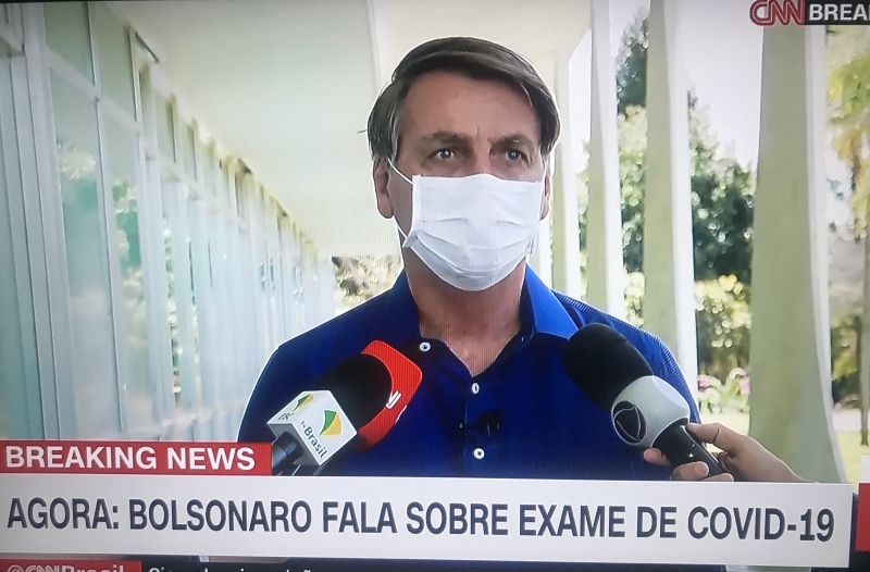 Presidente fez exame para detectar a Covid-19 após sentir cansaço e menor oxigenação 