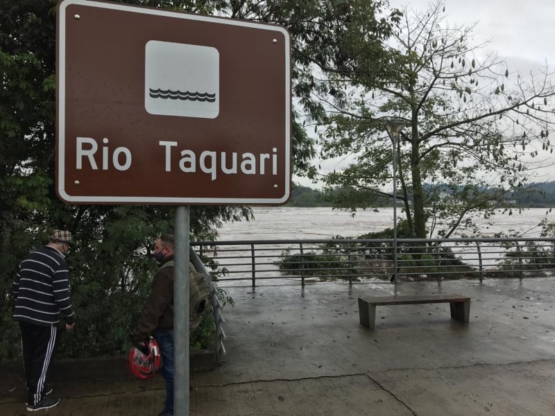Rio Taquari continuava a apresentar nível acima da cota ontem