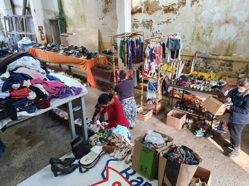 Em Estrela, foram organizadas doações para os desabrigados da cheia do Rio Taquari