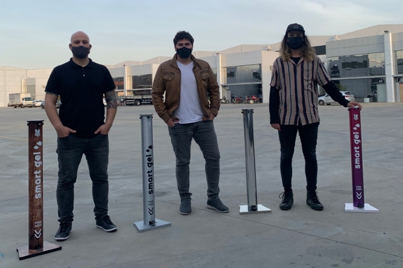 Marcelo Rasera, Renan Gomes Wagner e Lucas Alcalde Varisco, da Smart Care Foto: SMARTCARE/DIVULGAÇÃO/JC