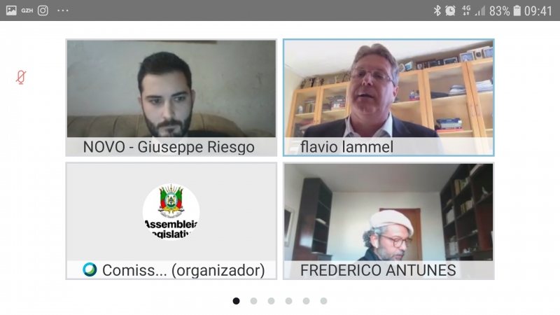 Deputado Giuseppe Riesgo (e) criticou perfil político de Flávio Lammel (direita acima)