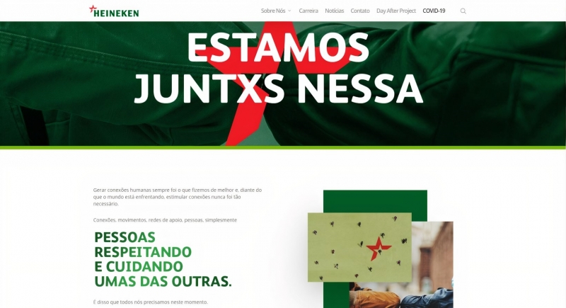 Heineken se posicionou sobre a quarentena antes mesmo do isolamento ser decretado no Brasil 