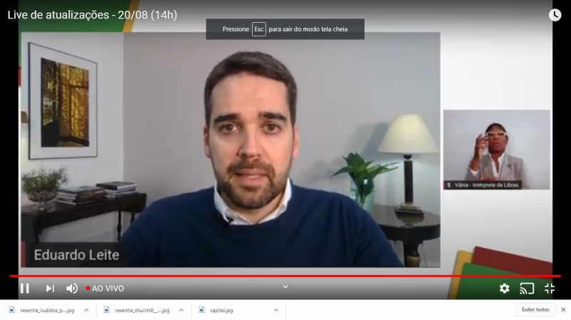 Governador admitiu possibilidade de liberar eventos corporativos e empresariais