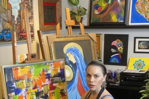 Milena Juliano criou máscaras de proteção