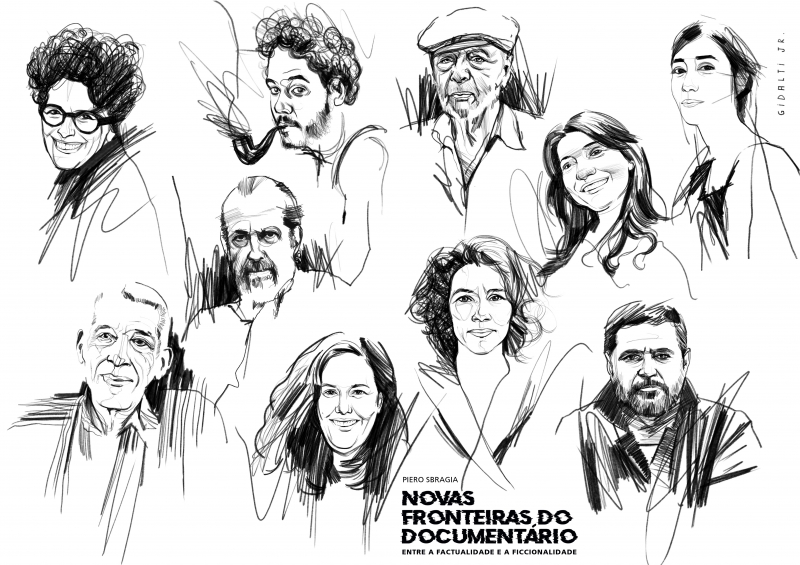 Ilustrações dos 10 cineastas entrevistados na obra são do artista Gidalti Jr.