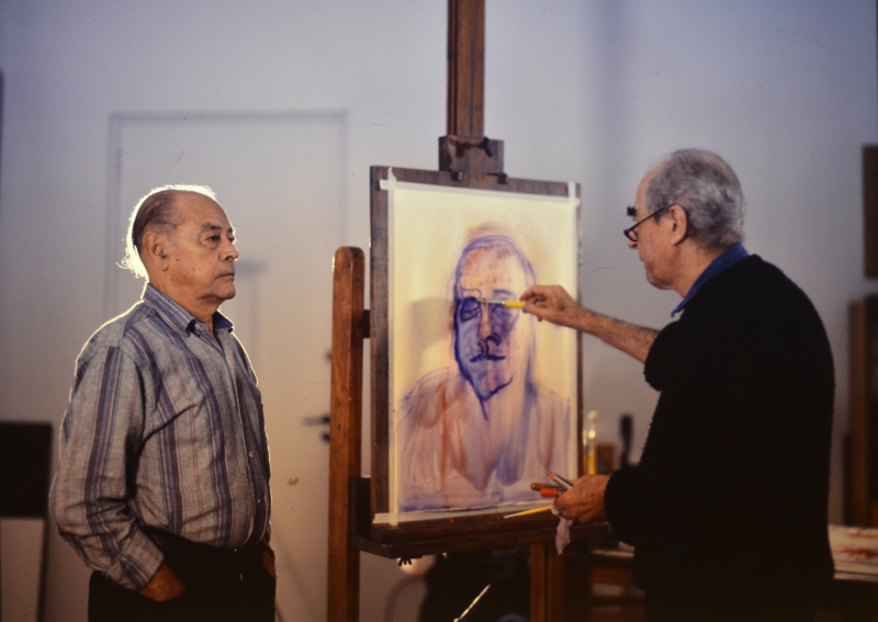 Na década de 1990, Iberê Camargo se propôs a pintar o retrato do amigo de longa data, Vasco Prado
