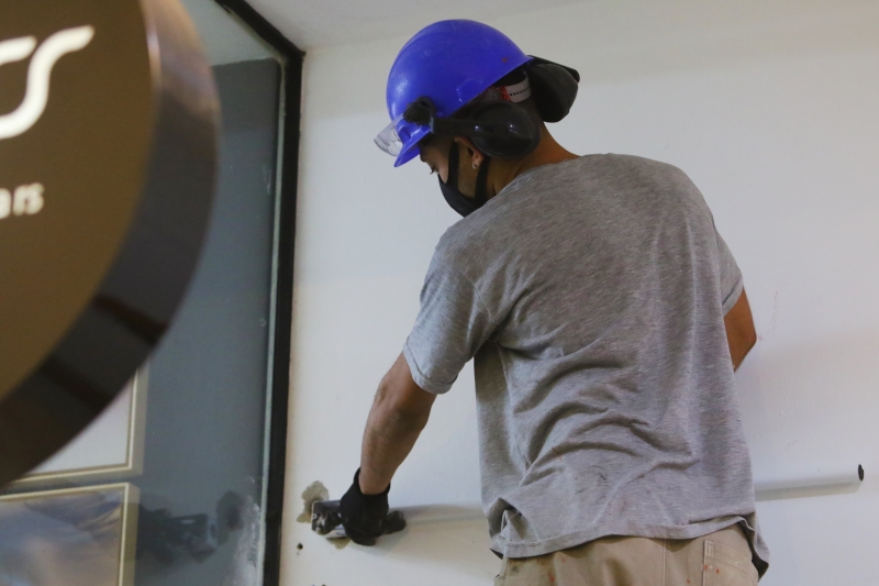 Tempo fechado foi aproveitado para realização de melhorias no espaço