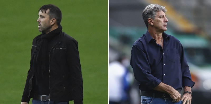 Enquanto Portaluppi tenta reencontrar o bom futebol, Coudet busca a primeira vitória em clássicos