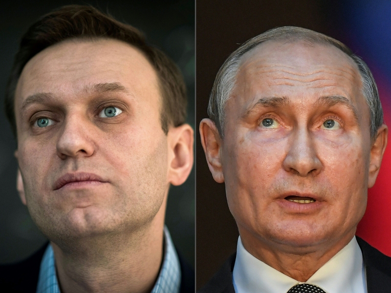 Para Navalni, Putin (d) despreza as 'linhas vermelhas' traçadas por líderes europeus