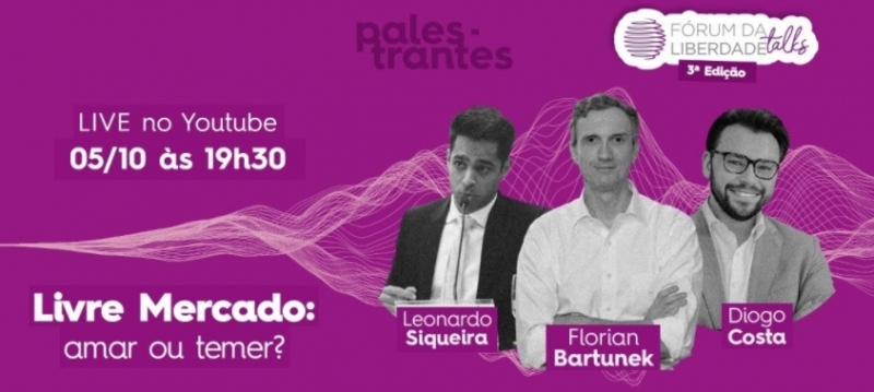 Painel virtual terá a presença de Florian Bartunek, Leonardo Siqueira e Diogo Costa
