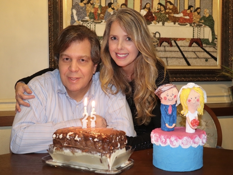 Paula e Eduardo Borges de Assis comemoraram em família