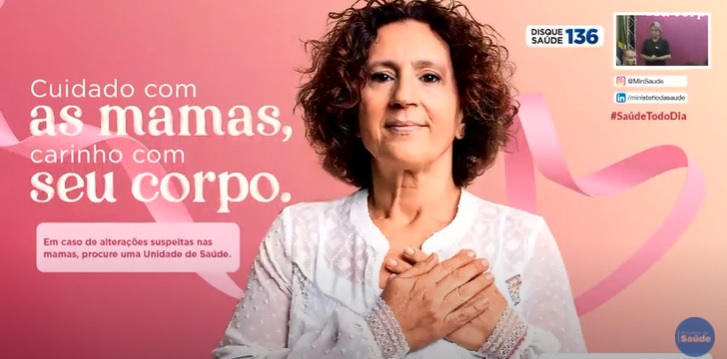 Ministério da Saúde lançou a campanha Outubro Rosa 2020, nesta quarta-feira (7), em transmissão ao vivo pelo YouTube