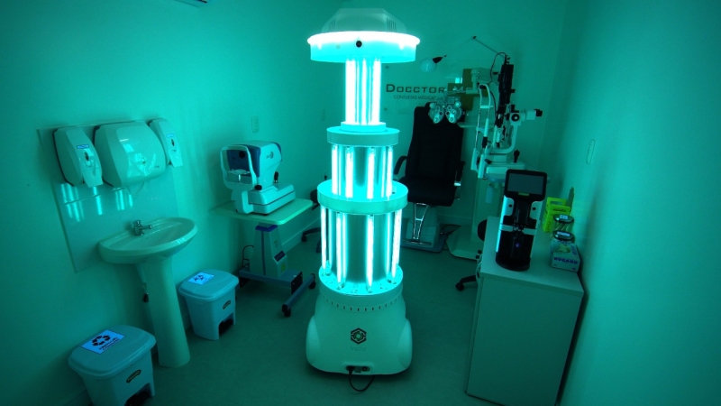 Jaci ganhará navegação autônoma para desinfectar ambientes sozinha