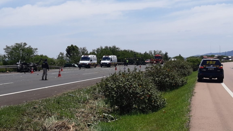 Grave acidente afetou tráfego na freeway quase em Osório, no sentido  da Capital ao Litoral