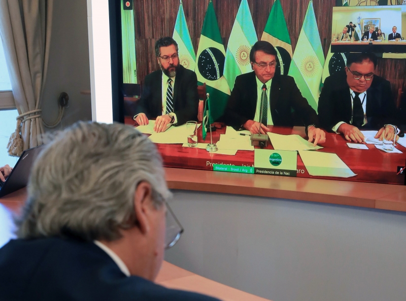 Foi a primeira conversa de Bolsonaro com Fernández, com quem o brasileiro se recusava a falar desde a eleição Argentina