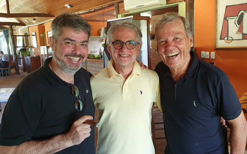 Paulo Scharlau, Carlos Alberto Aita e Caco Schuch no El Paraíso Clube de Polo