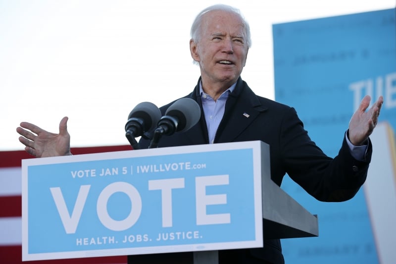 Biden esteve em Atlanta, capital da Georgia, para apoiar democratas que disputam o Senado