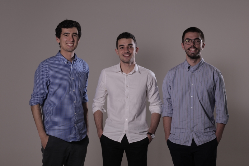 Parte da equipe da Aprix é composta pelos empreendedores Frederico, Guilherme e Bernardo Foto: Aprix/Divulgação/JC