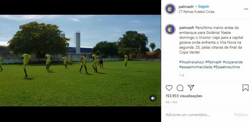 Palmas Futebol e Regatas estava a caminho de Goiânia, onde enfrentaria o Vila Nova