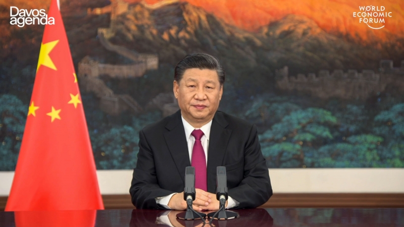 Líder chinês fez pronunciamento on-line na abertura