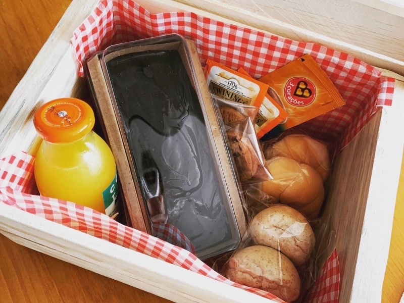 A cesta de café da manhã da Zazá Comidinhas foi uma das opções usadas por empresas para enviar aos colaboradores em home office Foto: ZAZACOMIDINHAS/DIVULGAÇÃO/JC