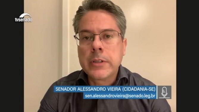 Senador Alessandro Vieira (Cidadania) protocolou pedido junto à AGU