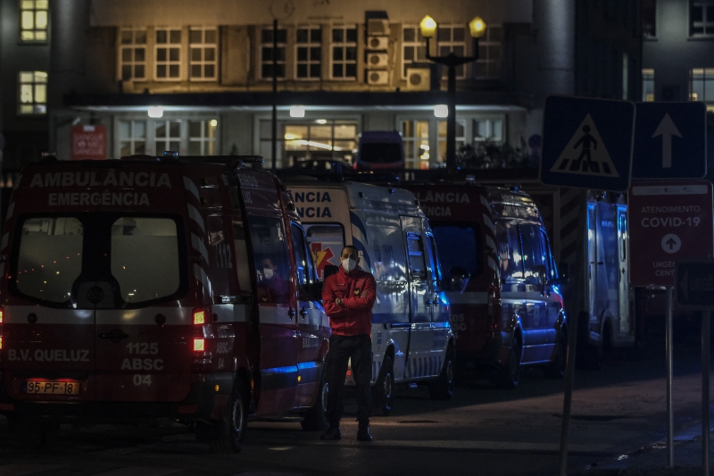 Na quarta-feira (27), Portugal registrou recorde de 293 mortos por Covid-19