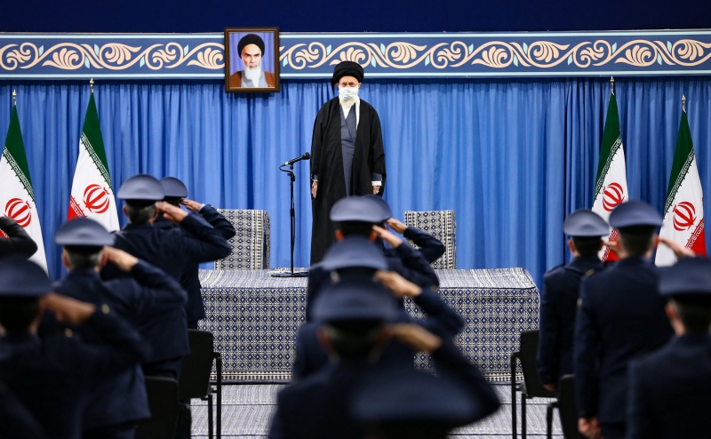 Khamenei discursou para comandantes da Força Aérea iraniana