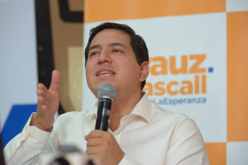 Andrés Arauz venceu o primeiro turno com 32,7% dos votos