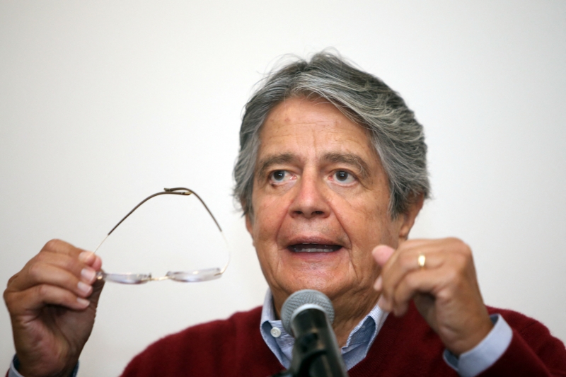 Lasso disputará a presidência do Equador no segundo turno no dia 11 de abril contra o candidato de esquerda Andrés Arauz