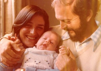 Judith e Moacyr com o filho Roberto, nascido em 1979