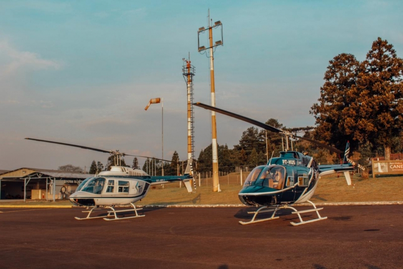 Canela realiza voos turísticos com aviões e helicópteros