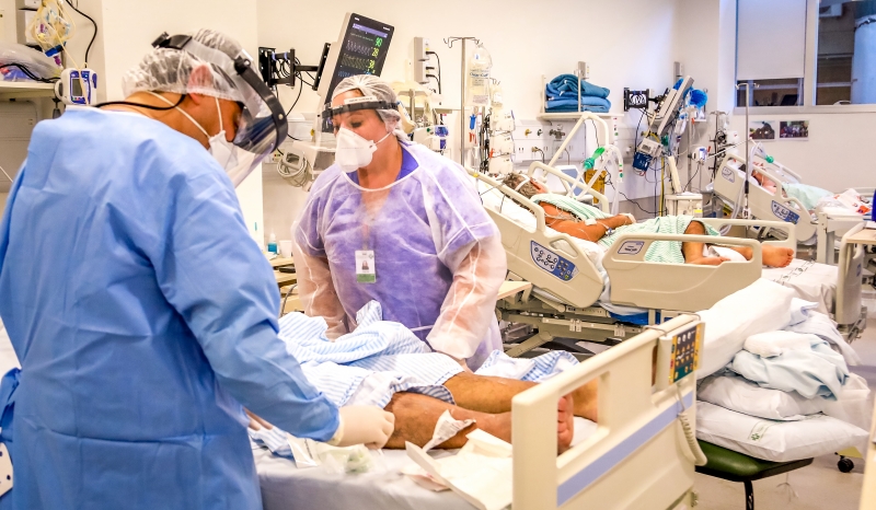 Hospitais gaúchos chegaram a 2.883 pacientes com Covid-19 em leitos intensivos