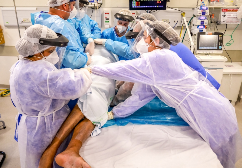 Maioria dos pacientes em tratamento intensivo é portador da Covid-19