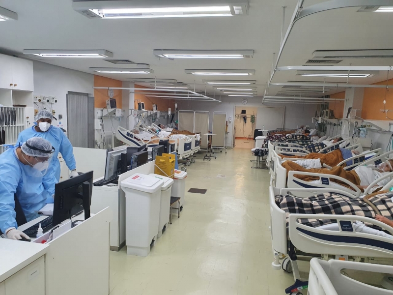 Área da emergência do Conceição foi equipada com instalações para dar suporte de UTI