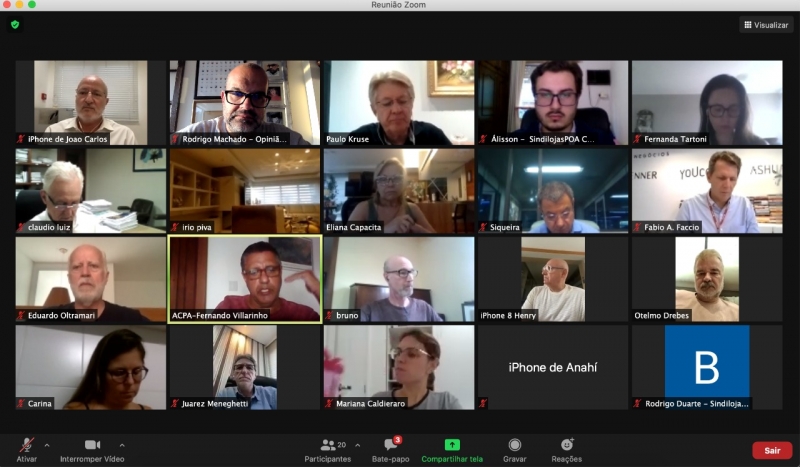 Empresários do comércio, de eventos e seviços debateram projeto de cogestão e novos protocolos 