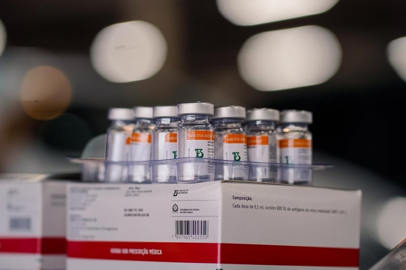 Com o lote desta manhã, o instituto forneceu um total de 37,2 milhões de doses da Coronavac
