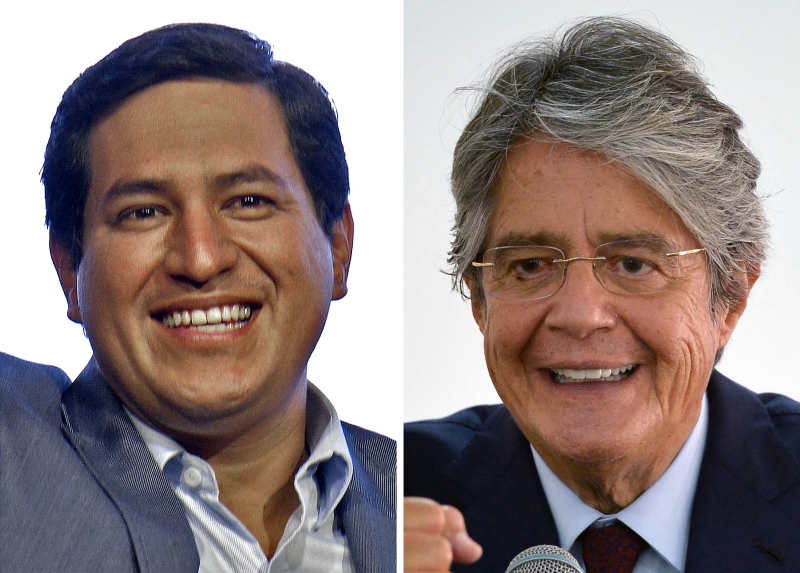 Andrés Arauz e Guillermo Lasso são os candidatos à presidência