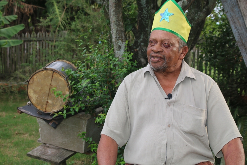 Rei do Congo (Madir Chaves da Silva) fala do ensaio de pagamento de promessa