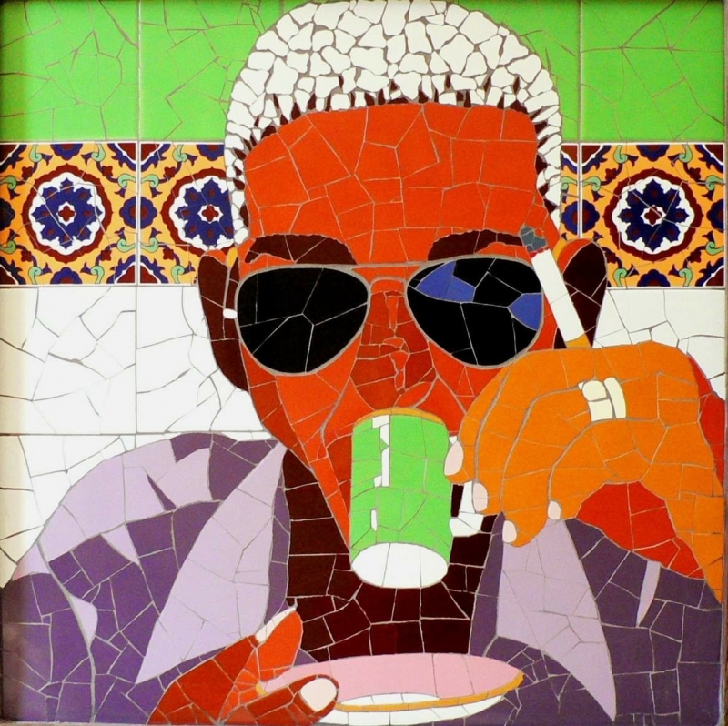 Exposição 'Pop-Mosaïque', do artista alegretense, traz 13 mosaicos como este de Cartola