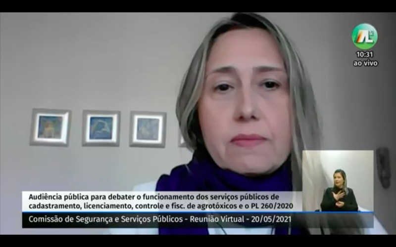 Larissa Bombardi salientou que 'não há interesse econômico que possa estar acima da vida'